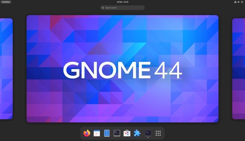 Figura 2: GNOME 44 por defecto. Fuente: OMG! Ubuntu.